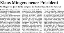 Klaus Mingers neuer Prsident