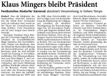 Klaus Mingers bleibt Prsident