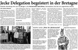 Jecke Delegation begeistert in der Bretagne