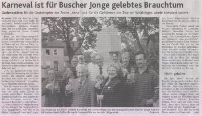 Karneval ist f�r Buscher Jonge gelebtes Brauchtum