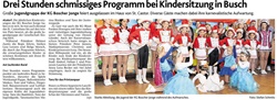 Drei Stunden schmissiges Programm bei Kindersitzng in Busch