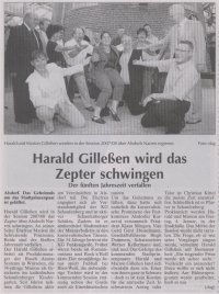 Harald Gilleßen wird das Zepter schwingen
