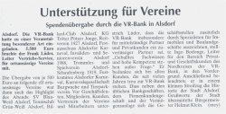 Unterstützung für Vereine