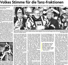 Volkes Stimme für die Tanz-Franktionen