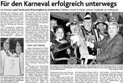 Fr den Karneval erfolgreich unterwegs