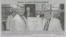 Zentis ist jetzt Ehrenmitglied