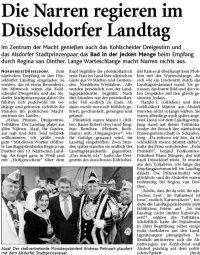 Die Narren reagieren im Düsseldorfer Landtag