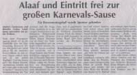 Alaaf und Eintritt frei zur großen Karnevals-Sause