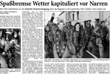 Spaßbremse Wetter kapituliert vor Narren