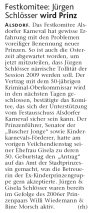Festkomitee: Jürgen Schlösser wird Prinz