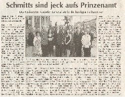 Schmitts sind jeck aufs Prinzenamt