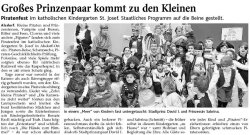 Großes Prinzenpaar kommt zu den Kleinen