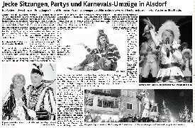 Jecke Sitzungen, Partys und Karnevals-Umzüge in Alsdorf