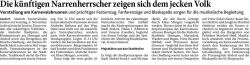 Die künftigen Narrenherrscher zeigen sich dem jecken Volk
