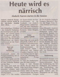 Heute wird es närrisch