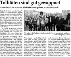 Tollitäten sind gut gewappnet