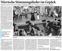 Närrische Stimmungslieder im Gepäck