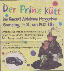Der Prinz kütt ...