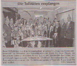 Die Tollitäten empfangen
