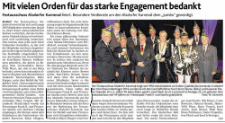 Mit vielen Orden für das starke Engagement bedankt