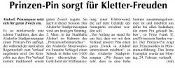 Prinzen-Pin sorgt für Kletter-Freuden