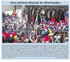 Alaaf und beste Wnsche fr Alfred Sonders