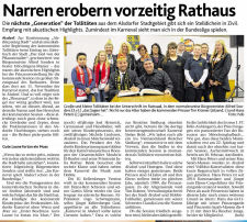 Narren erobern vorzeitig Rathaus