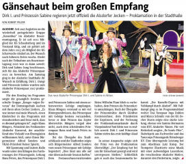 Gändehaut beim großen Empfang