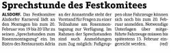 Sprechstunde des Festkomitee