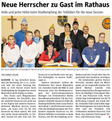 Neue Herrscher zu Gast im Rathaus