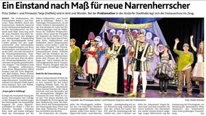 Ein Einstand nach Maß für neue Narrenherrscher