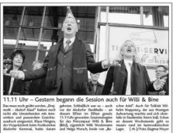 11.11 Uhr - Gestern begann die Session auch für Willei & Bine