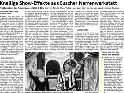 Knallige Show-Effekte aus Buscher Narrenwerkstatt