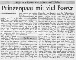 Prinzenpaar mit viel Power