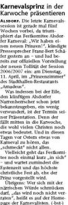 Karnevalsprinz in der Karwoche präsentieren