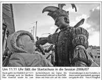 Um 11.11 Uhr fällt der Startschuss in die Session 2006/07