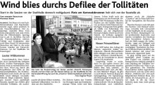 Wind blies durchs Defilee der Tollitäten