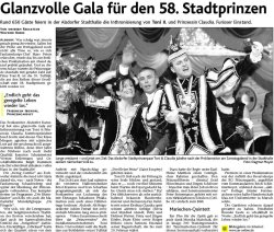 Glanzvolle Gala fr den 58. Stadtprinzen