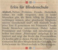 Erls fr Blindenschule