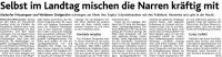 Selbst im Landtag mischen die Narren kräftig mit